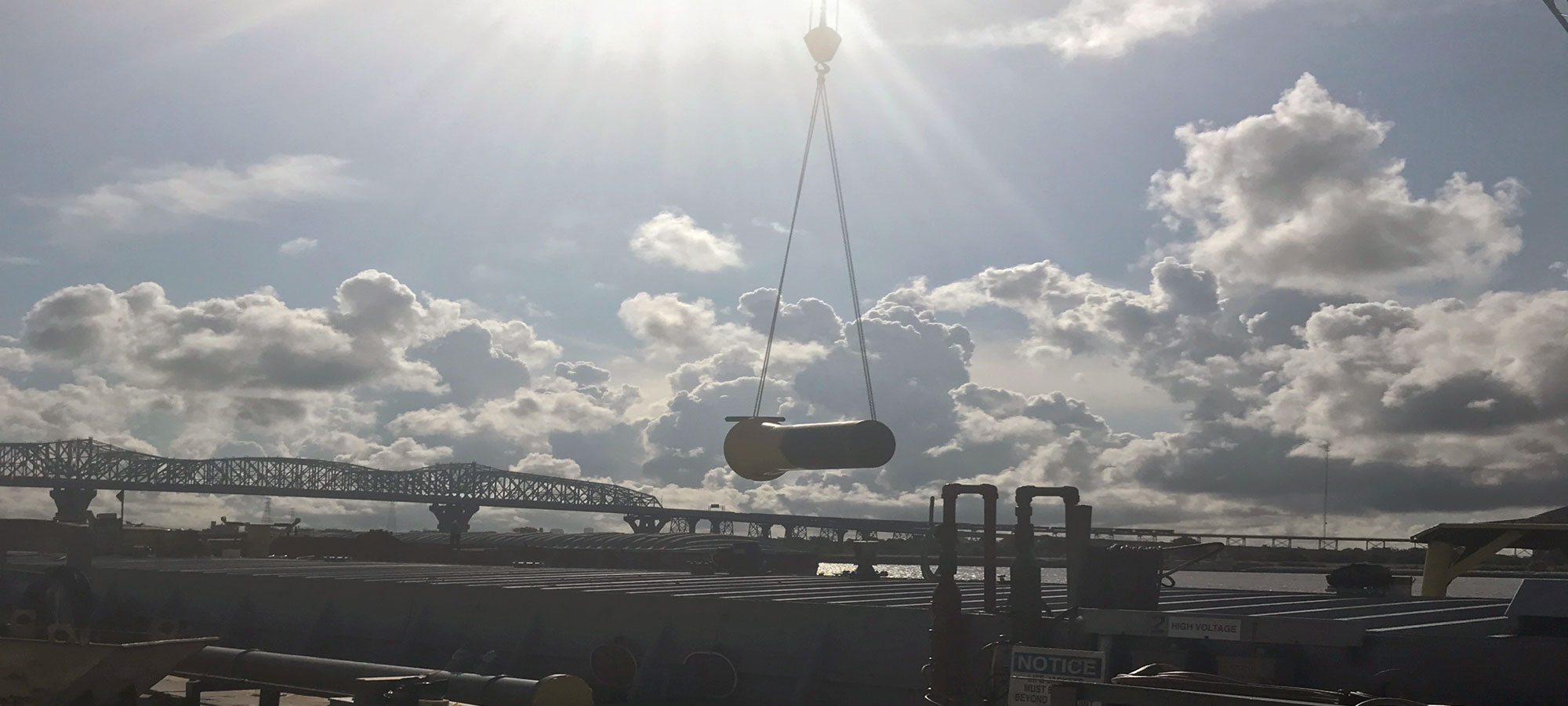 A custom bridge parts installation 